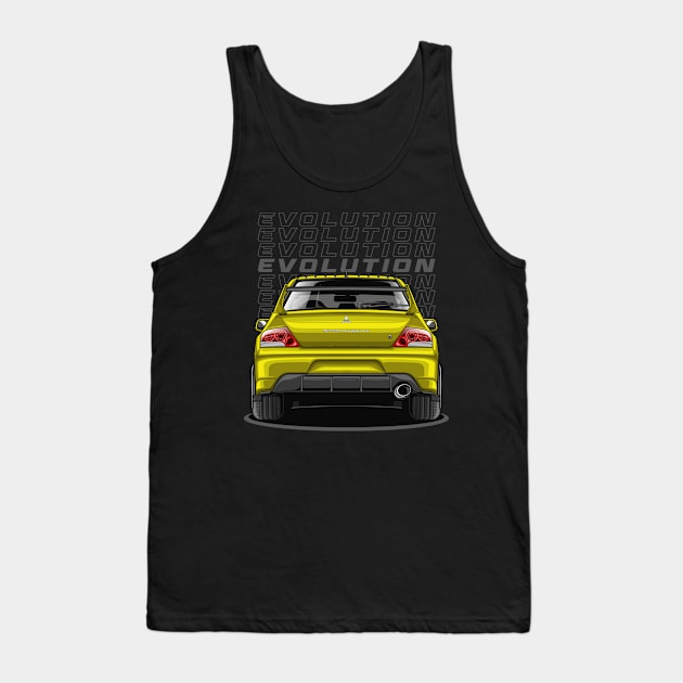 Lancer EVO IX GT (Monte Carlo Yellow) Tank Top by Jiooji Project